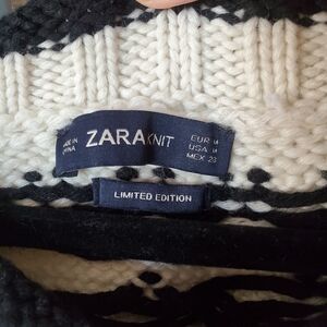 ZARA Knit Sweater in Black and Cream